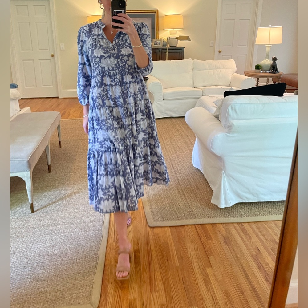 Madison Mathews dress size S 3/4 sleeve midi length